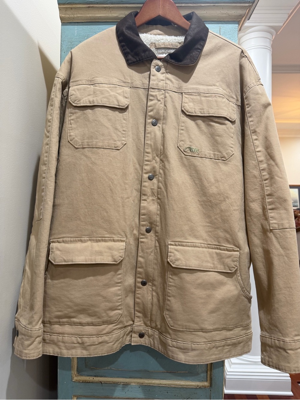 Mountain Khakis Canvas Sherpa Lined Ranch Barn Chore Jacket Workwear Mens XL Tan